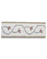 Edera 4x11 Marble Mosaic Border Listello Tile Tumbled