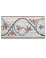 Carina 7.5x13.5 Marble Mosaic Border Listello Tile Tumbled