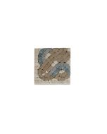 Triple Rope Verde 4x4 Marble Mosaic Border Corner Tile Tumbled