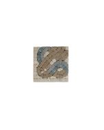 Triple Rope Verde 4x4 Marble Mosaic Border Corner Tile Tumbled