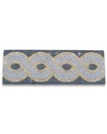 Wave Nero 4x12 Marble Mosaic Border Listello Tile Tumbled