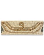 Leaf Verde 4x12 Marble Mosaic Border Listello Tile Tumbled