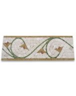 Agean Antique 5x14-1/2 Marble Mosaic Border Tumbled