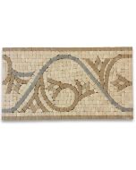 Carina Beige 7.5x13.5 Marble Mosaic Border Listello Tile Tumbled