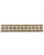 Greece 2x12 Marble Mosaic Border Listello Tile Tumbled