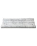 Carrara White Marble Large Cap Crown Square Edge Trim Molding Honed