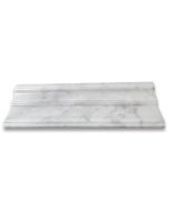 Carrara White Marble Large Cap Crown Square Edge Trim Molding Polished