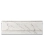 Carrara White Marble 4x12 Plaza Trim Molding Polished