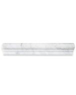 Carrara White 2x12 Chair Rail Bullnose Trim Molding Polished