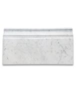 Carrara White Marble 6x12 Skirting Baseboard Trim Molding Honed