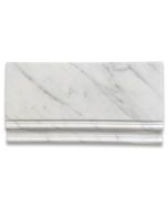 Carrara White Marble 6x12 Skirting Baseboard Trim Molding Polished