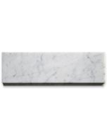 (Sample) Carrara White Marble 4x12 Baseboard Trim Molding Polished