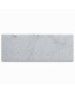 (Sample) Carrara White Marble 5x12 Baseboard Trim Molding Honed