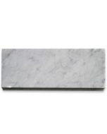 (Sample) Carrara White Marble 5x12 Baseboard Trim Molding Polished