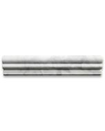 (Sample) Carrara White Marble 2-1/2x12 Chair Rail Trim Molding Polished