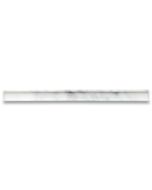 Carrara White Marble 1x12 Groove Square Edge Box Liner Pencil Trim Molding Honed
