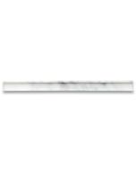 Carrara White Marble 1x12 Groove Square Edge Box Liner Pencil Trim Molding Honed