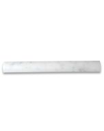 Carrara White Marble 1x12 Quarter Round Covering Edge Pencil Liner Trim Molding Honed