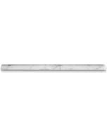 (Sample) Carrara White Marble 5/8x12 Pencil Liner Trim Molding Polished