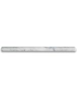 (Sample) Carrara White Marble 3/4x12 Pencil Liner Trim Molding Polished