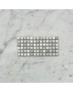 Carrara White 3/8x3/8 Square Mosaic Tile Tumbled