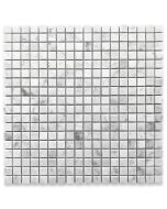 Carrara White 5/8x5/8 Square Mosaic Tile Honed