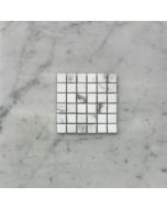 Carrara White 5/8x5/8 Square Mosaic Tile Honed