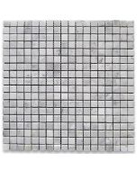 Carrara White 5/8x5/8 Square Mosaic Tile Polished