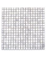 Carrara White 5/8x5/8 Square Mosaic Tile Tumbled