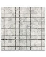 Carrara White 1x1 Square Mosaic Tile Honed