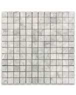 Carrara White Marble 1x1 Square Mosaic Tile Honed