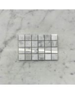 (Sample) Carrara White Marble 1x1 Square Mosaic Tile Polished
