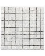 Carrara White 1x1 Square Mosaic Tile Tumbled