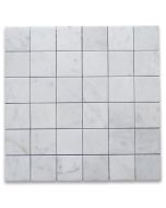 Carrara White 2x2 Square Mosaic Tile Honed