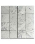 Carrara White Marble 3x3 Square Mosaic Tile Polished