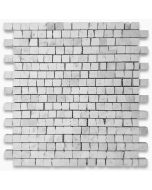 Carrara White 3/4x3/4 Hand Clipped Random Broken Mosaic Tile Honed