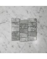 Carrara White Marble 2 inch Trapezoid Mosaic Tile Honed