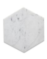 Carrara White 6 inch Hexagon Tile Polished