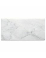 Carrara White Marble 3x6 Subway Tile Honed