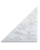 Carrara White Marble 9x9x13 Triangle Tile Honed