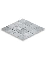 (Sample) Carrara White Marble 2-1/2x5 Rhomboid Diamond Tile Polished