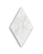 Carrara White 4x8 Rhomboid Diamond Tile Honed