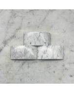 Carrara White 3D Cambered 2x4 Subway Curved Arched Mosaic Tile Honed