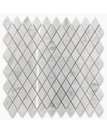 Carrara White 1x1-7/8 Rhomboid Diamond Mosaic Tile Polished