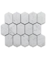 Carrara White Marble 2x4 Arabesque Baroque Lantern Mosaic Tile Honed