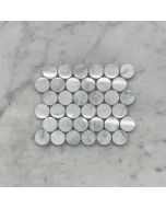 Carrara White Marble 1 inch Penny Round Mosaic Tile Polished
