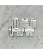 (Sample) Carrara White Marble 2 inch Square Ventura Carlyle Geometry ...