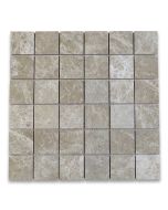 Emperador Light 2x2 Square Mosaic Tile Polished