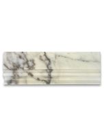 (Sample) Calacatta Gold Marble 4x12 Baseboard Crown Molding Honed