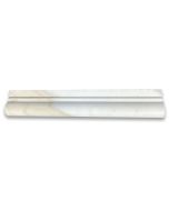 Calacatta Gold 2x12 Chair Rail Bullnose Trim Molding Honed